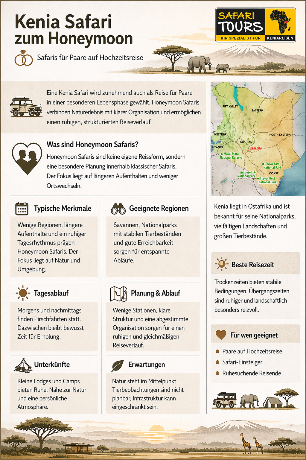 Infografik Honeymoon Safaris Infografik Honeymoon Safaris