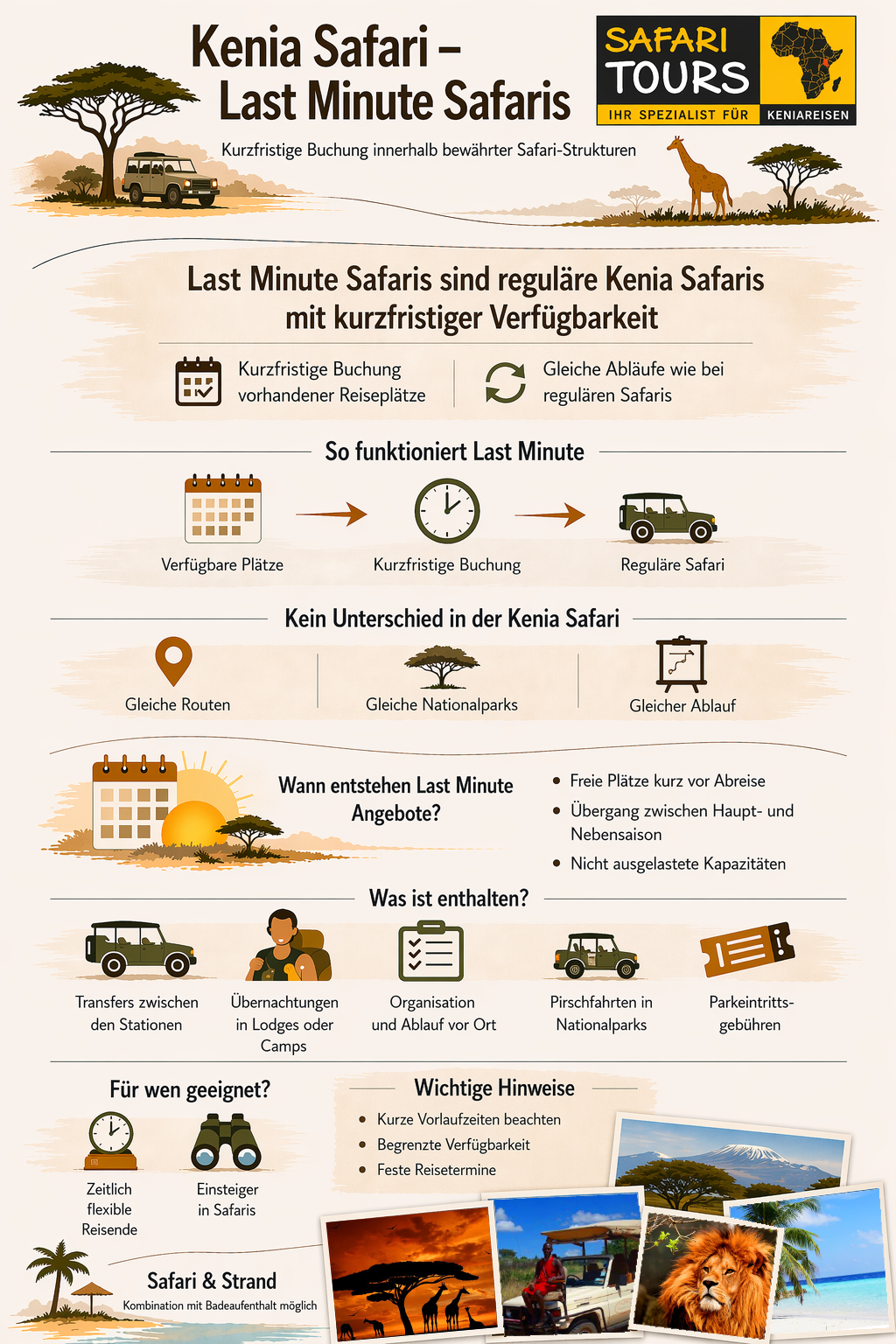 Infografik Last Minute Safaris